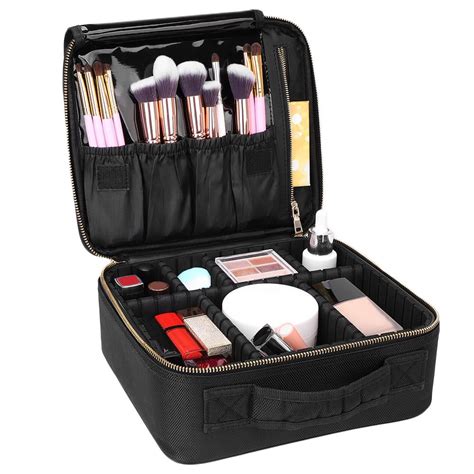 professional makeup bag with compartments